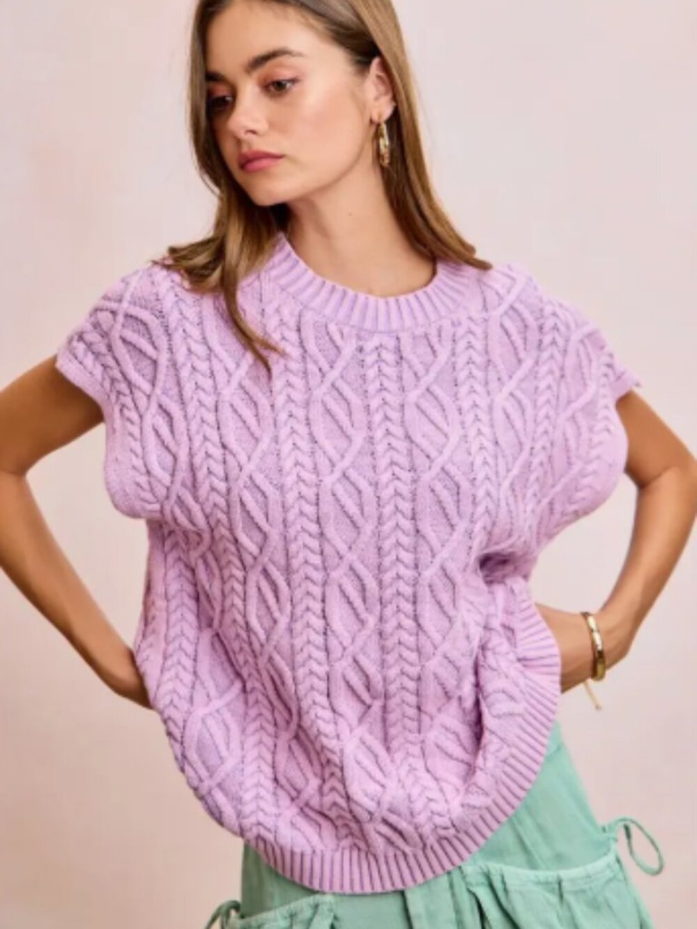 Cable Knit Pullover Sweater